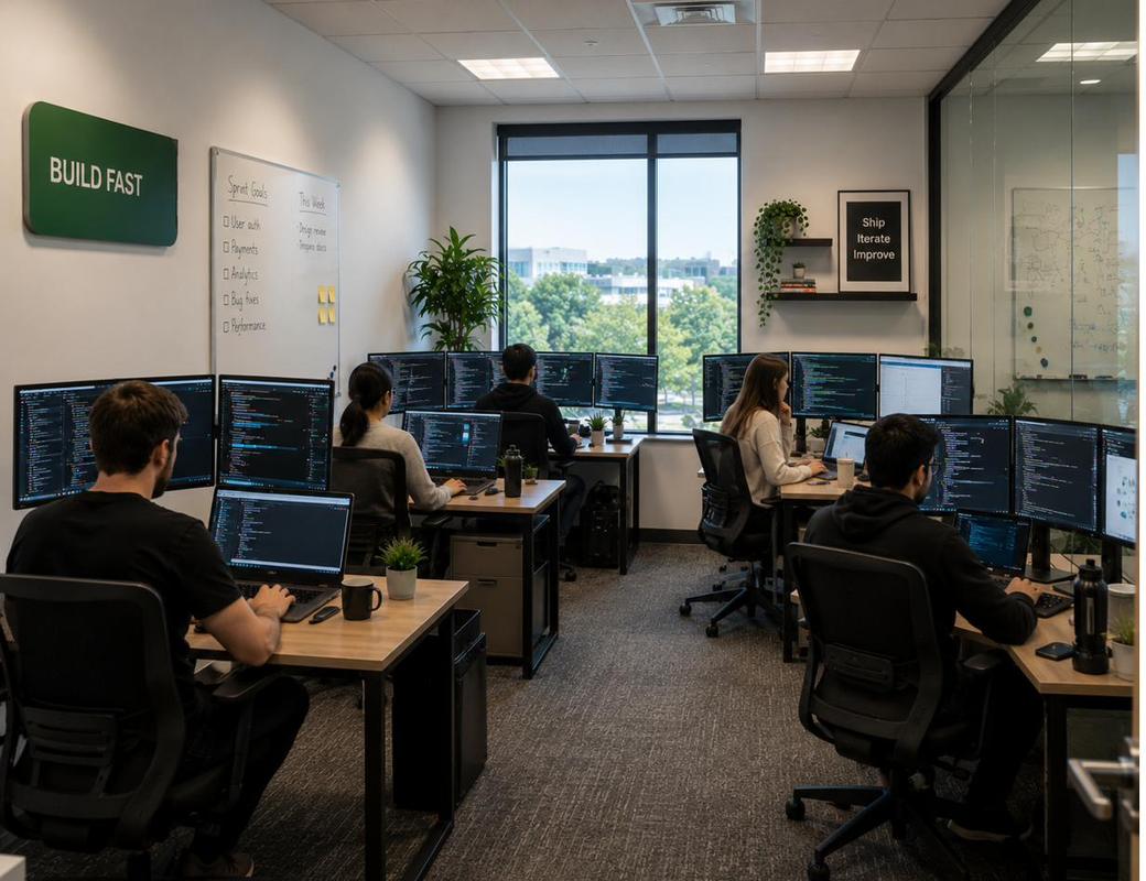 The APDSoftware team at work in our office
